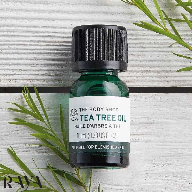 روغن تی تری درخت چای سبز بادی شاپ حجم 10، 20 میل ساخت کشور انگلیس Tea Tree Oil Body Shop